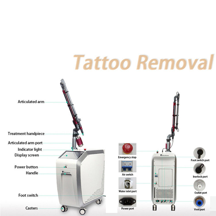 Tuv 5ns Q Switched Nd Yag Laser Tattoo Removal Machine 5hz